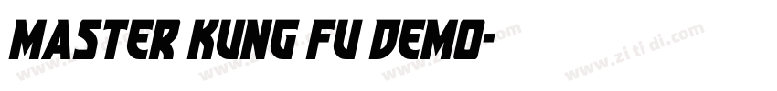 Master Kung Fu DEMO字体转换